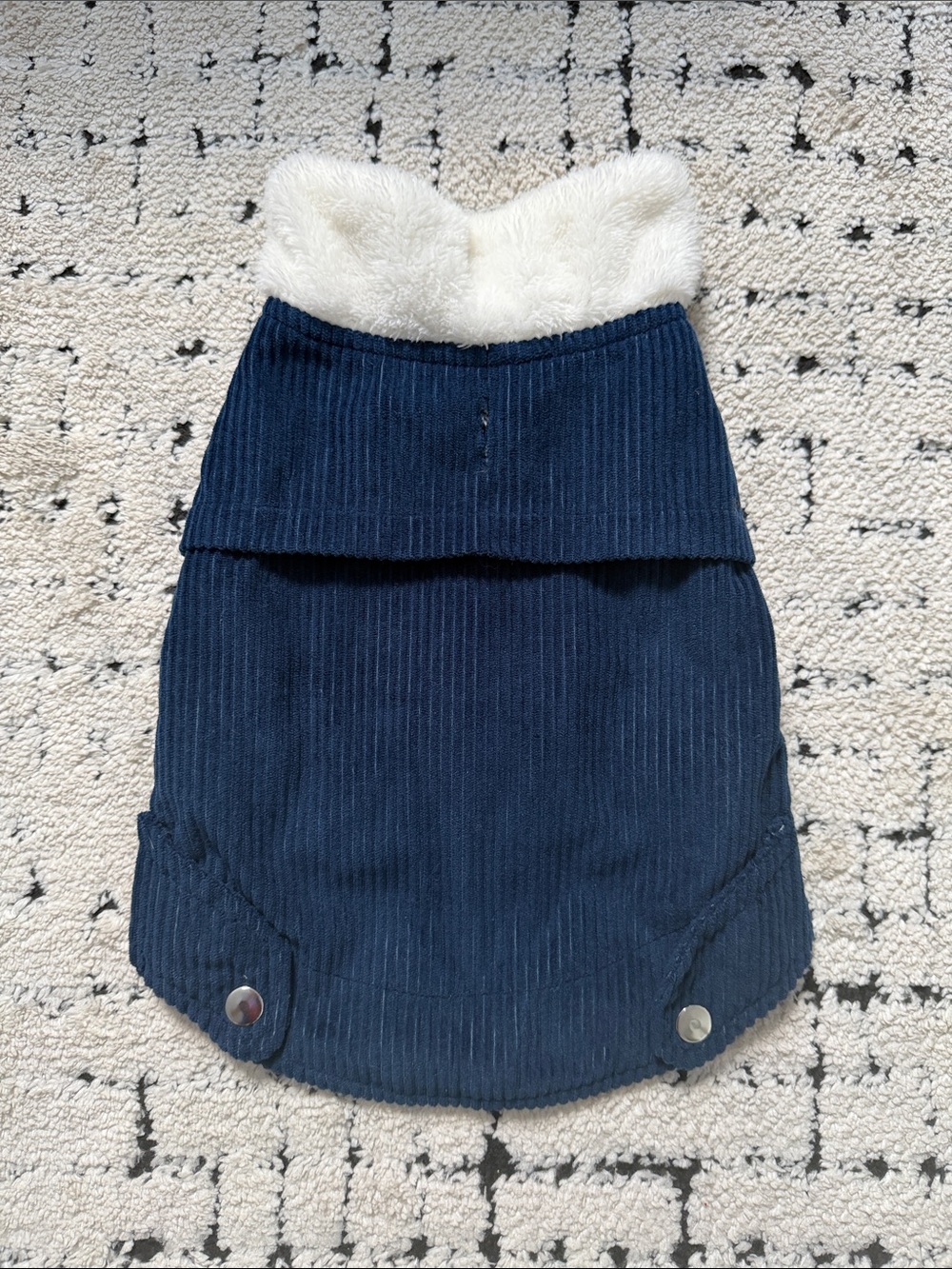 Dog Navy Corduroy Jacket with Faux Sherpa Collar